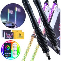 VEVOR 2 Stück Peitschenlicht mit Federbasis, LED-Peitschenlicht mit APP und Fernbedienung, Wasserdichte 360°-Spiral-RGB-Verfolgungslichtpeitsche mit VEVOR 2 Stück Peitschenlicht mit Federbasis, LED-Peitschenlicht mit APP und Fernbedienung, Wasserdichte 360°-Spiral-RGB-Verfolgungslichtpeitsche mit von MOPHORN