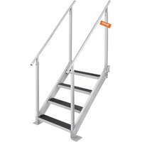 VEVOR 4-stufige Badeleiter mit zwei Handläufen Bootsleiter 800x1850x1750mm Poolleiter aus Aluminiumlegierung Treppenleiter 250kg Tragfähigkeit von MOPHORN