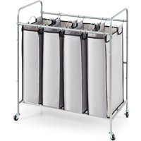 VEVOR 4-teiliger Wäschewagen Kommerzieller Wäschesortierer, 20 kg Belastbar Wäschesammler Wäschewagen, Wäschetrenner Rollbar, Mobiles VEVOR 4-teiliger Wäschewagen Kommerzieller Wäschesortierer, 20 kg Belastbar Wäschesammler Wäschewagen, Wäschetrenner Rollbar, Mobiles von MOPHORN