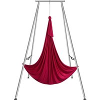 VEVOR Aerial Yoga Hängematte mit Yogarahmen 6 x 2,6 m, Rot Yoga Swing Air Fliegen, Yoga-Schaukel Hammock Swing 250 kg Max. Tragfähigkeit, inkl. von MOPHORN