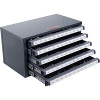 VEVOR Bohrer-Spender-Schrank, Bohrer-Organizer mit fünf Schubladen für Bohrerspender Nr. 1 bis Nr. 60 aus Stahl mit Etiketten, Stapelbarer von MOPHORN