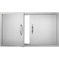 VEVOR Grill-Zugangstür, 915 x 533 x 46 mm, Doppelte Außenküchentür, Flächenbündig Montierte Edelstahltür, Vertikale Wandtür mit Griffen, für VEVOR Grill-Zugangstür, 915 x 533 x 46 mm, Doppelte Außenküchentür, Flächenbündig Montierte Edelstahltür, Vertikale Wandtür mit Griffen, für von MOPHORN