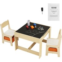 Mophorn - vevor Kindersitzgruppe Kindertisch, 2 Kinderstühle 1 Tisch Kindersitzgruppe aus P2-Grad mdf, Kindertisch-Set Stabile Kindermöbel mit von MOPHORN