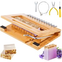 VEVOR Seifenschneider Multifunktionsseifenschneider 12 Perfekte, 2,5 cm Dicke Seifenstücke Handgefertigt Seife DIY Werkzeug 395 mm Schneiddraht, von MOPHORN