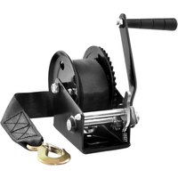 Mophorn - vevor Seilwinde 544,3kg Handseilwinde 208x138x149mm Bootswinde 2-Wege-Ratsche/1-Gang Handwinde mit ca. 7m Polyesterband Gurtwinde mit von MOPHORN