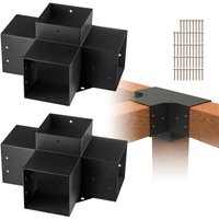 Mophorn - vevor 2er-Set Pfostenverbinder aus 2 mm dicken Stahlplatten Pfostenecke Pergola Eckverbinder Holzverbinder 90°-Stiefelstruktur Eckhalterung Mophorn - vevor 2er-Set Pfostenverbinder aus 2 mm dicken Stahlplatten Pfostenecke Pergola Eckverbinder Holzverbinder 90°-Stiefelstruktur Eckhalterung von MOPHORN