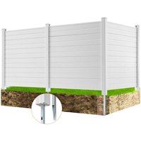 Vevor 3xPaneele Gartenzaun 122x122cm Sichtschutzzaun pvc und verzinktes Blech-Erdspieß Windschutzzaun Metallpfähle bis 50cm Lamellenzaun Steckzaun Vevor 3xPaneele Gartenzaun 122x122cm Sichtschutzzaun pvc und verzinktes Blech-Erdspieß Windschutzzaun Metallpfähle bis 50cm Lamellenzaun Steckzaun von MOPHORN
