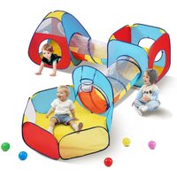 Vevor 5-in-1-Spielzelt mit Tunnel, Basketballkorb für Jungen, Mädchen, Babys und Kinder, Pop-Up-Spielhaus für drinnen und draußen mit Tragetasche und Vevor 5-in-1-Spielzelt mit Tunnel, Basketballkorb für Jungen, Mädchen, Babys und Kinder, Pop-Up-Spielhaus für drinnen und draußen mit Tragetasche und von MOPHORN