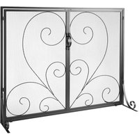 Mophorn - vevor Funkenschutzgitter 2-tlg. Eisen Kaminschutz 802mm Kamingitter Ofengitter Vintage Ofenschutzgitter 0–40 °c Kaminschutzgitter Kaminofen von MOPHORN
