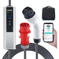 Vevor Typ2 ev Ladekabel für Elektrofahrzeug 32A Ladegerät mit cee 32 Stecker Wallbox 7,36kW(einphasig)/22kW(dreiphasig) 7,5m Ladekabel ev Ladestation von MOPHORN