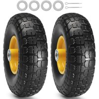 Mophorn - vevor Voll-PU-Räder mit RunFlat-Reifen, 10 Zoll, 2er-Pack, 400 lbs dynamische Belastung, 450 lbs statische Belastung, schlauchlose Reifen von MOPHORN