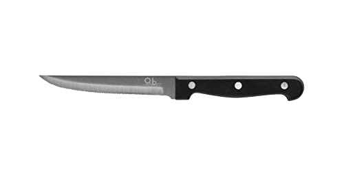 MOPITA SMART LIVING Q.B. COLXB6QB101 Steakmesser-Set, 6-teilig, 22 cm, Klinge aus Stahl und Griff aus PP-Schwarz von MOPITA SMART LIVING