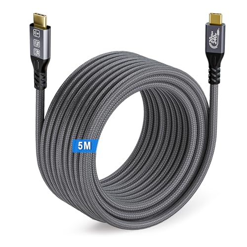 MOPOCHG USB C auf USB C Kabel 5M, USB C 3.2 Gen2 × 2 Typ C Ladekabel Geflochten 20Gbps Android Auto Typ C 240W Datenkabel 4K HD Display für Thunderbolt 3/4, Laptop, Mobiltelefon, Monitor, Geräte MOPOCHG USB C auf USB C Kabel 5M, USB C 3.2 Gen2 × 2 Typ C Ladekabel Geflochten 20Gbps Android Auto Typ C 240W Datenkabel 4K HD Display für Thunderbolt 3/4, Laptop, Mobiltelefon, Monitor, Geräte von MOPOCHG