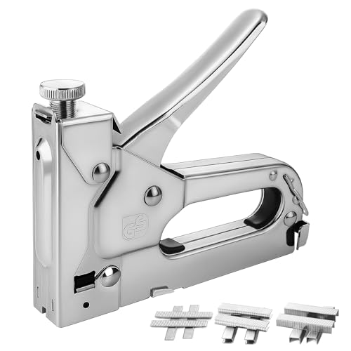 MOPUBZO 3-in-1 Handtacker Set mit 1200 Edelstahl Nägeln, Robuste Tackerpistole für Holz, Stoff, Möbel & Dekoration, Profi Handtacker mit einstellbarer Schlagkraft, ideal für DIY & Polstern von MOPUBZO