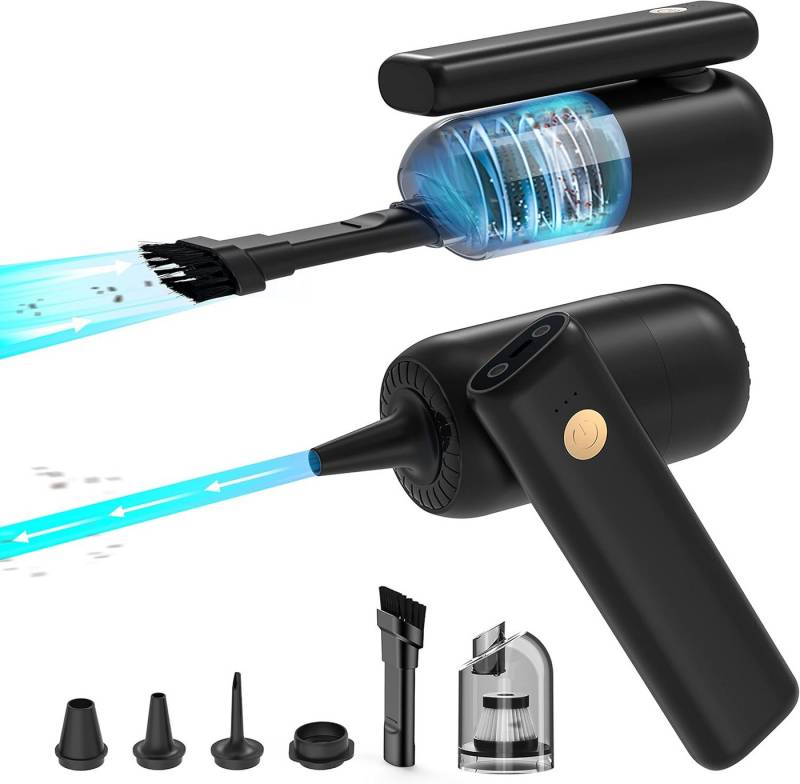 MOPUEA Handstaubsauger 9000Pa USB aufladbar Tragbar Leicht Mini Staubsauger, 70 W, 120,00 W, 4000mAh Auto-Staubsauger, Nass & Trocken Handsauger MOPUEA Handstaubsauger 9000Pa USB aufladbar Tragbar Leicht Mini Staubsauger, 70 W, 120,00 W, 4000mAh Auto-Staubsauger, Nass & Trocken Handsauger von MOPUEA