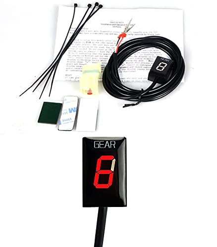 MOQIAOSEIKO Digitale Ganganzeige für Motorräder LED Display wasserdicht 6 Gänge kompatibel mit Honda CBR600F CBR1000R CBR300R CB500F CB600F CBR500R CBR600RR CB300F CMX500 NC700S NC700X MOQIAOSEIKO Digitale Ganganzeige für Motorräder LED Display wasserdicht 6 Gänge kompatibel mit Honda CBR600F CBR1000R CBR300R CB500F CB600F CBR500R CBR600RR CB300F CMX500 NC700S NC700X von MOQIAOSEIKO