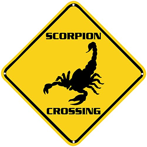 Skorpion Crossing Schild Skorpion Schild Tier Wanddekoration für Zuhause Bauernhaus Hof Straßenqualität Metallschild 30,5 x 30,5 cm von MOQUN