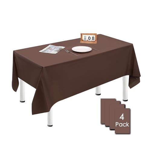 MORAINJAY 4 Stück 137cmx274cm Rechteckig Einweg Tischdecke, Kaffee Wasserdicht Fleckschutz Tischdecken für Geburtstagsfeier,Hochzeit, Weihnachten, Kindergeburtstag, Esszimmer, Garten,Party MORAINJAY 4 Stück 137cmx274cm Rechteckig Einweg Tischdecke, Kaffee Wasserdicht Fleckschutz Tischdecken für Geburtstagsfeier,Hochzeit, Weihnachten, Kindergeburtstag, Esszimmer, Garten,Party von MORAINJAY