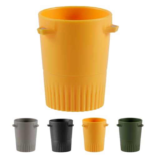 MORAINJAY Espresso Dosierbecher Kleiner mit Magnetischer Absaugung, Passend für 58mm Kaffee Siebträger Dosierbecher, Gelb Kaffeeverteiler Kaffeepulver Empfangstasse Dosing Cup Siebträger von MORAINJAY