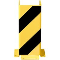 Moravia Anfahrschutz U-Profil schwarz/gelb 400 x 160 x 5 mm zum Aufdübeln von MORAVIA