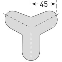 Moravia Prallschutz MORION Kreis Kantenschutz 40 x 40 Außenecken dreischenkelig schwarz von MORAVIA