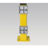 Standpfosten für Schutzplanken C-Profil, Außeneinsatz, Höhe 465 mm, gelb Standpfosten für Schutzplanken C-Profil, Außeneinsatz, Höhe 465 mm, gelb von MORAVIA