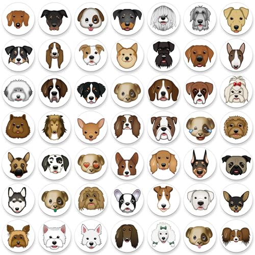 MORCART 54 Stück Hundemagnete Emoji Magnete lustige Smiley Kühlschrankmagnete Dekorative für Küche, Magnettafel, Kühlschrank, Whiteboard, Tafeln, Pinnwand Büro Kinder und Erwachsene Geschenk von MORCART