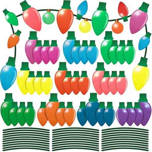 MORCART 80 Stück Reflektierende Glühbirne Weihnachtsmagnete Kühlschrankmagnete für Auto Kühlschrank Magnettafel Whiteboard Küche Klassenzimmer Büro Kabine Lustige dekorative Magnete Geschenke von MORCART