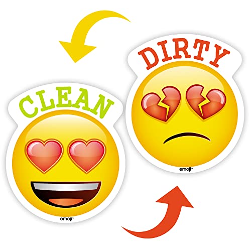 MORCART Emoji Geschirrspüler Magnete, Clean Dirty Sign, Für Geschirrspüler, Kühlschränke, Waschmaschinen usw von MORCART