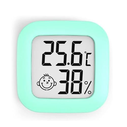 Thermometer Hygrometer Innen, Raumthermometer Digital Temperaturmessgerät Innen Zimmerthermometer, Luftfeuchtigkeit Meter für Babyzimmer Wohnzimmer Büro Gewächshaus (Blau) von MOREASE