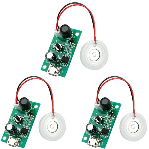 USB-Mini-Luftbefeuchter, DIY-Kits, 5 V, 20 mm, Nebelhersteller und Treiber-Leiterplatte, Nebelzerstäubungsfolie, oszillierende Platte, Zubehör, USB-Mini-Luftbefeuchter, Zerstäuberplatine mit von MOREASE