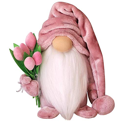 MOREASE Muttertag Wichtel Geschenk, 2 Stück Handmade Mutter Tochter Geschenk Tulpen Zwerg Puppe Home Deko, Schöne Faceless Wichtel Figuren Spielzeug Dekoration, Mutter Schwiegermutter von MOREASE