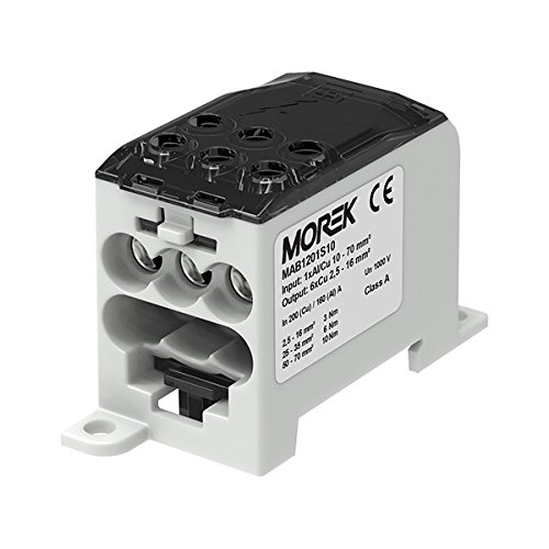 Verteilerblock Cu-200A Al-160A 1P auf TH35 OJL 200A MAB1201S10 Morek 4443 von MOREK