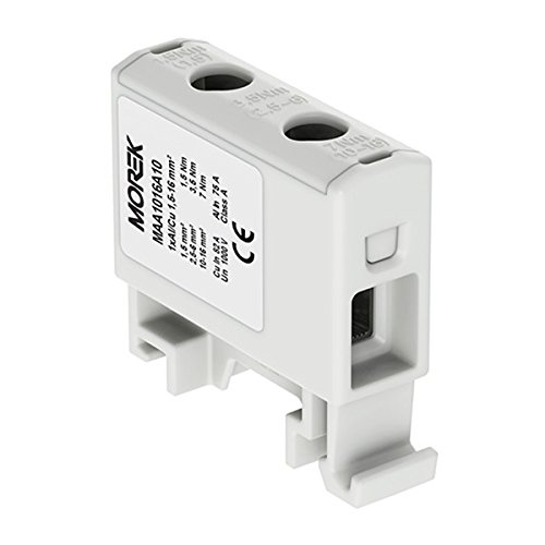 Verteilerblock f. Al/Cu geeignet 1,5-16mm2 grau 1pol. 1000V AC/DC Klemme isoliert OTL 16 MAA1016A10 Morek 3736 von MOREK