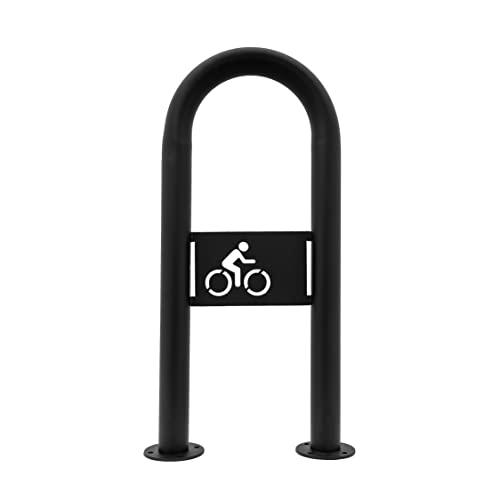 MORIA DESIGN Fahrradständer 80 x 36cm Fahrrad-Logo Bodenparker für 2 Fahrräder | stabiler Fahrradhalter Boden für Fahrrad, E-Bike, Mountainbike | Fahrradanlehnbügel | galvanisiert, pulverbeschichtet von MORIA DESIGN