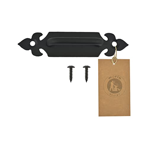 MORIA DESIGN Türgriff 13 cm aus Zertifizierter Stahl | Griffe für Kommoden, Möbelschränke, Holzmöbel, Türen Möbel | Pulverbeschichtet | Schwarz von MORIA DESIGN
