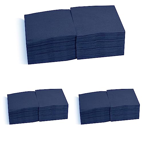 Hängelampe ser22107609 Coktail, Serviette 20 x 20, 2-lagig, 1/4 Falz, 100 Servietten, punta-punta, blau (Packung mit 3) von MORIGAMI