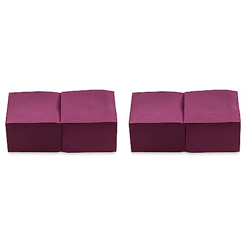 MORIGAMI Coktail, Serviette, 20 x 20, 2-lagig, 1/4-Falz, 100 Servietten, Spitze Bordeaux (SER22105736) (Packung mit 2) von MORIGAMI