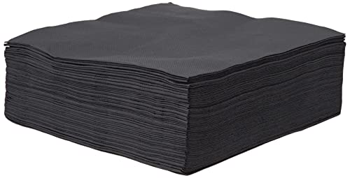 MORIGAMI SER42104958 Serviette 40 x 40, 2-lagig, 1/4-Falz, 50 Servietten, Spitze, Schwarz von MORIGAMI