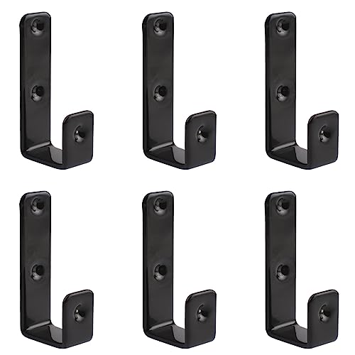 MOROBOR 6 Stück PVC-beschichtete Bett-Leiter-Haken, schwarzes Eisen, Etagenbett-Leiter-Haken, robuste Hakenhalterungen für Bett-Dekorationswerkzeug von MOROBOR