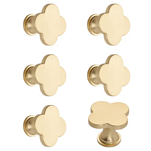 MOROBOR 6PCS Vier-Blatt Klee Griff, kreative Kabinett-Schublade zieht multifunktionale Einzelloch-Zink-Legierungsknöpfe für Kommode Schrank Tür Möbel/Gold Basis und Oberfläche MOROBOR 6PCS Vier-Blatt Klee Griff, kreative Kabinett-Schublade zieht multifunktionale Einzelloch-Zink-Legierungsknöpfe für Kommode Schrank Tür Möbel/Gold Basis und Oberfläche von MOROBOR