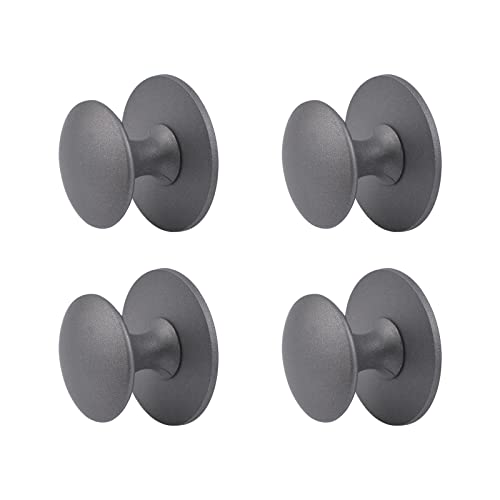 MOROBOR Edelstahl Schubladenknöpfe, 4pcs Self-Stick Instant Cabinet Handle Pulls, Adhesive Sliding Door Stick On Handle mit Montageschrauben für Glas Schrank Schrank Schublade (Starry Sky Gray) von MOROBOR