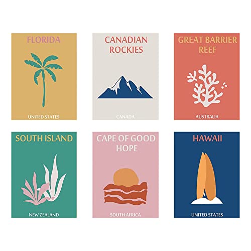 MOROBOR Preppy Reise Wand Kunstdrucke, 6pcs abstrakte ästhetische Preppy Raum Dekor, bunte minimalistische ungerahmte Kunst Poster Dekor für Wohnzimmer Teen Mädchen Schlafzimmer /8x10 inches MOROBOR Preppy Reise Wand Kunstdrucke, 6pcs abstrakte ästhetische Preppy Raum Dekor, bunte minimalistische ungerahmte Kunst Poster Dekor für Wohnzimmer Teen Mädchen Schlafzimmer /8x10 inches von MOROBOR