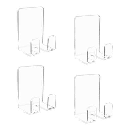 MOROBOR Rasiererhalter aus Acryl, transparent, Handtuchhaken, wasserdicht, für Handtücher, Badzubehör, für Küche und Bad, 4 Stück von MOROBOR