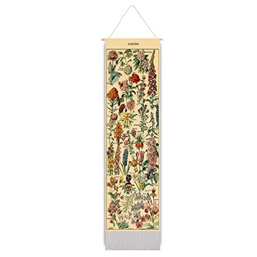 MOROBOR Wandbehang mit Vintage-Blume, Wildblumen-Wandteppich mit botanischer Quaste für Schlafzimmer und Wohnzimmer, Dekoration, 132 x 33 cm MOROBOR Wandbehang mit Vintage-Blume, Wildblumen-Wandteppich mit botanischer Quaste für Schlafzimmer und Wohnzimmer, Dekoration, 132 x 33 cm von MOROBOR