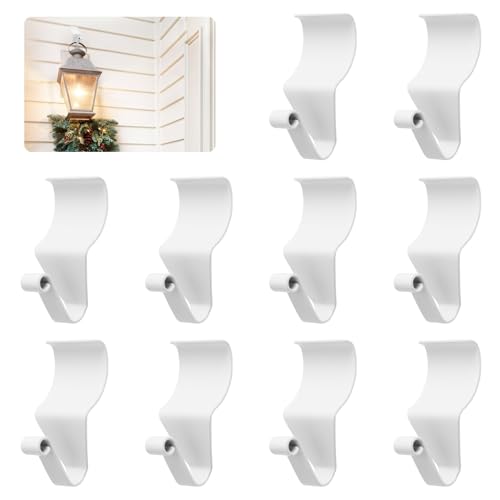 MOROBOR Vinyl-Verkleidungshaken, 10 Stück, weiß, kein Loch erforderlich, robuste Edelstahl-Verkleidungs-Clips, Kränze, Gartendekorationen, Bilder, Schilder, Pflanzgefäße, hängende Außenleuchte MOROBOR Vinyl-Verkleidungshaken, 10 Stück, weiß, kein Loch erforderlich, robuste Edelstahl-Verkleidungs-Clips, Kränze, Gartendekorationen, Bilder, Schilder, Pflanzgefäße, hängende Außenleuchte von MOROBOR