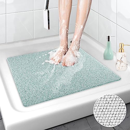 Duschmatte rutschfest, 53 x 53 cm Weich Komfort Sicherheits Badewannenmatte, Antibakterielle Badematte mit Ablauflöchern, Antirutschmatte Dusche für Badewanne und Nassbereiche von MORROWCAMP