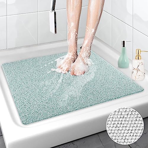 Duschmatte rutschfest, 60 x 60 cm Weich Komfort Sicherheits Badewannenmatte, Antibakterielle Badematte mit Ablauflöchern, Antirutschmatte Dusche für Badewanne und Nassbereiche von MORROWCAMP