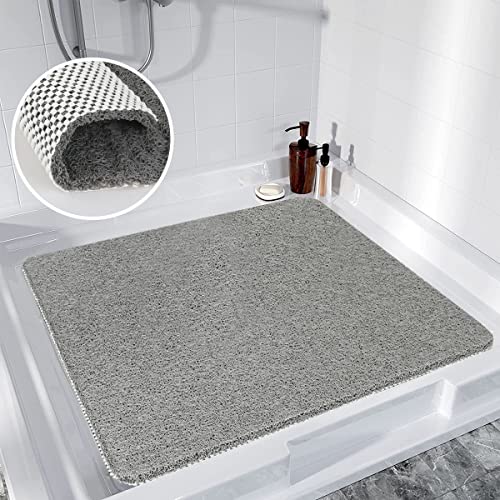 Duschmatte rutschfest 53x53 cm, Weich Komfort Sicherheits rutschfeste duschmatte, Antibakterielle Badematte mit Ablauflöchern, Antirutschmatte Dusche für Badewanne und Nassbereiche von MORROWCAMP