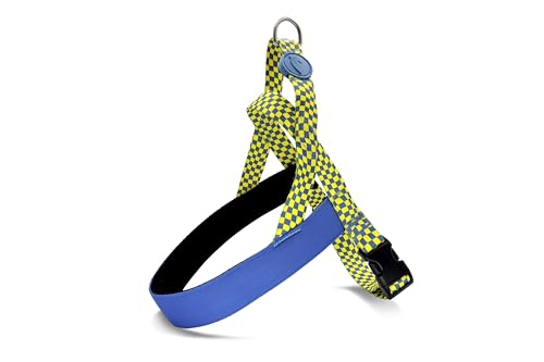 MORSO® Norwegisches Hundegeschirr, verstellbar, für mittelgroße Hunde, gelb und blau, Größe M von MORSO